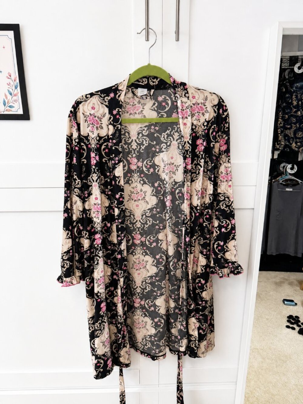 Studio Donatella | Floral Damask Open Front Duster Kimono/Cardigan/Robe | L/XL